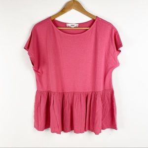 NWOT Loft Peplum Drop Shoulder Flowy Light Weight Top